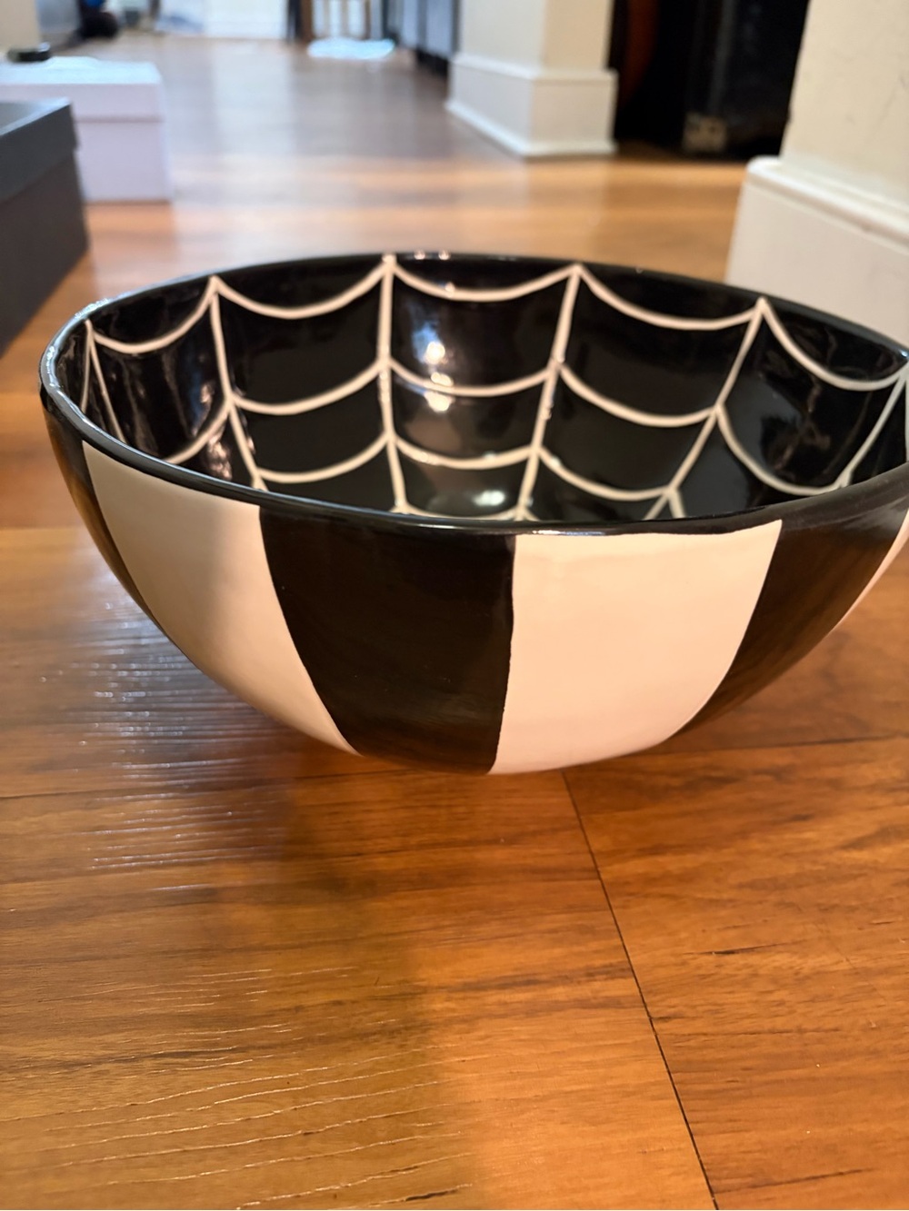 World market Black & White Decorative Ceramic Bowl - Home Art
